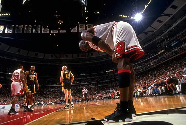 Michael Jordan in game 7 against Pacers in the 1998 Eastern Conference Finals